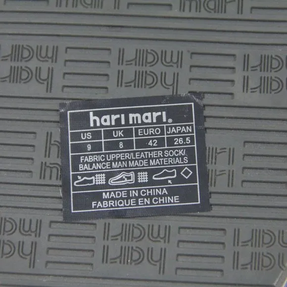 Hari Mari Flip Flops New Mens sz 9 Leather Insole Surf Scout