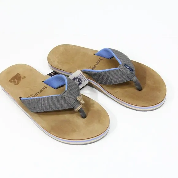 Hari Mari Flip Flops New Mens sz 9 Leather Insole Surf Scout