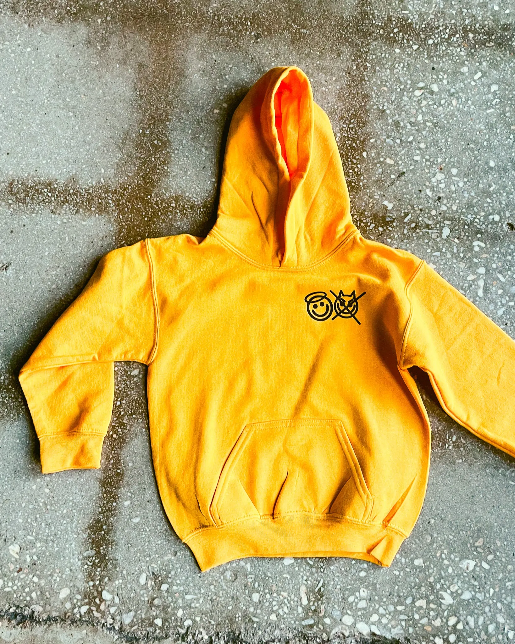 Hate Evil. Cling to Good Kids Hoodie (Gold)