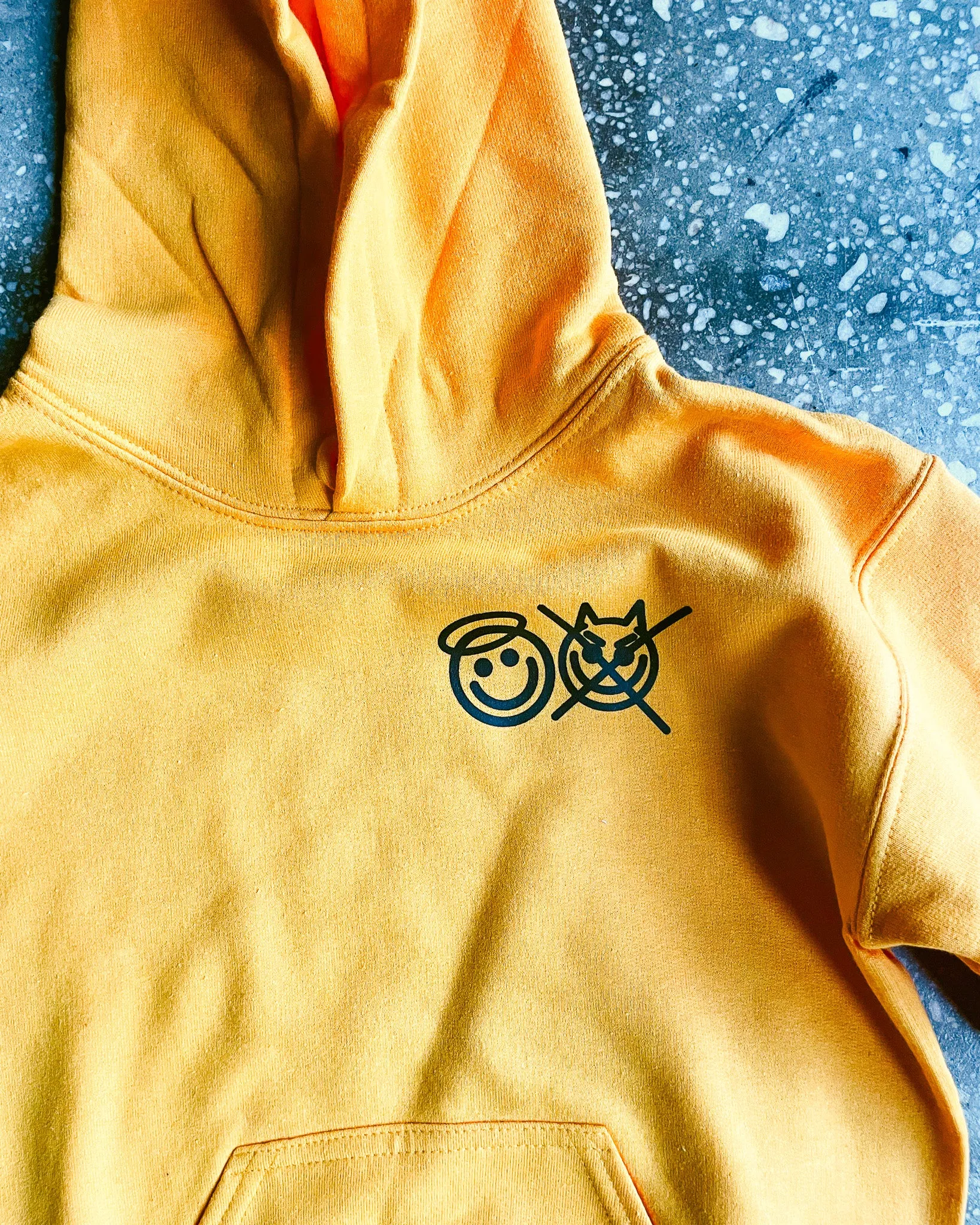 Hate Evil. Cling to Good Kids Hoodie (Gold)