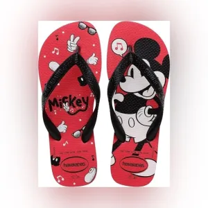 Havaianas x Disney NEW Red Mickey Mouse Flip Flops