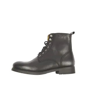 HELSTONS CITY LEATHER MOTORCYCLE BOOTS - ANILINE BLACK