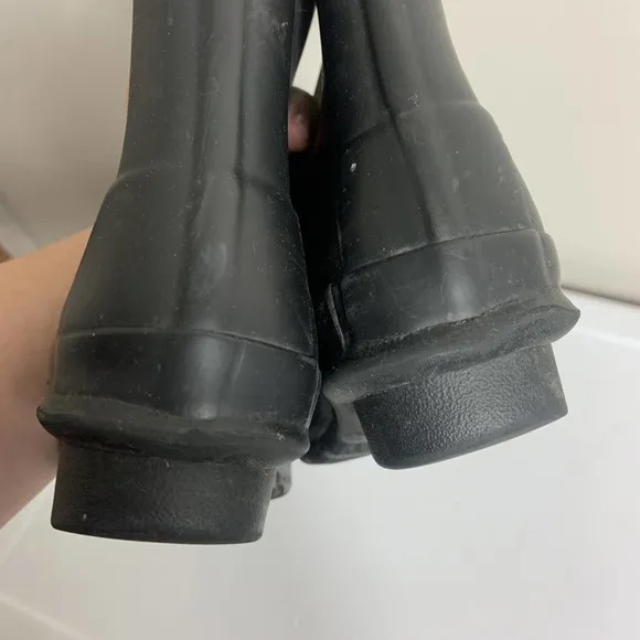 Hunter Black Biker Boots