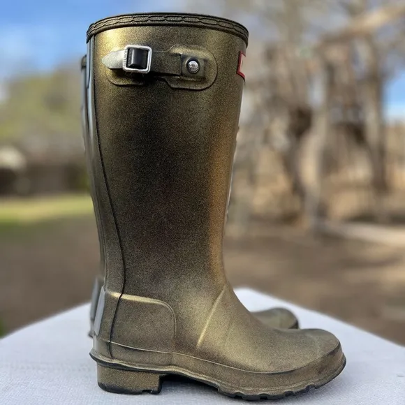 Hunter Kids Rain Boots Girl 3 Boy 2 Golden