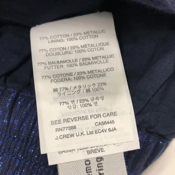 J Crew sparkly blue skirt. Size 4