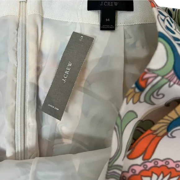 J.Crew Floral Print Pencil Skirt with Tie