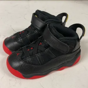Jordan 6 Rings 333420-63 Black &amp; Red Size 8C