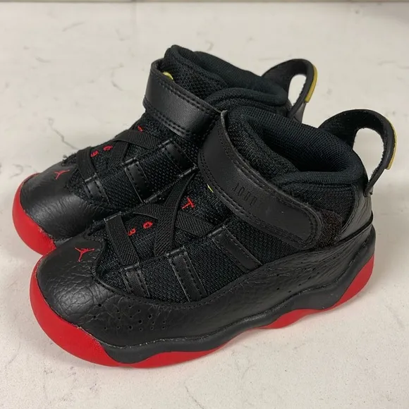 Jordan 6 Rings 333420-63 Black &amp; Red Size 8C