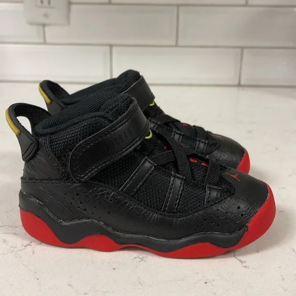 Jordan 6 Rings 333420-63 Black &amp; Red Size 8C