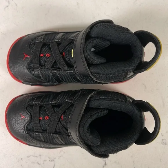 Jordan 6 Rings 333420-63 Black &amp; Red Size 8C