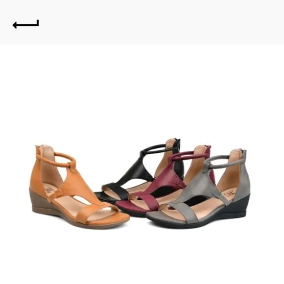 💯🔥JOURNEE COLLECTION TRAYLE WEDGE SANDALS- WOMEN'S SIZE 7.5- GREY🔥🔥NEW IN