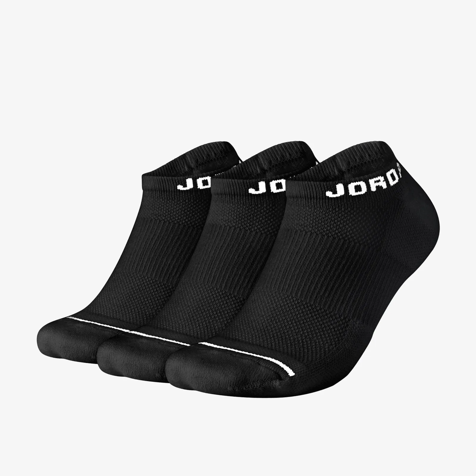 Jumpman Everyday Max No Show Socks (3 Pairs) - Black