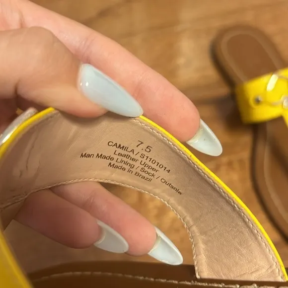 Kate Spade Camila Yellow Patent leather thong sandal - size 7.5