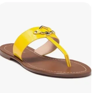 Kate Spade Camila Yellow Patent leather thong sandal - size 7.5