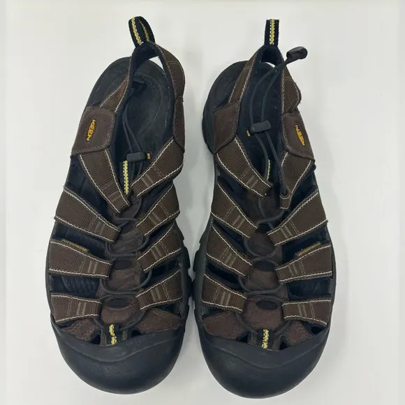 Keen Newport H2 Mens 12‎ Sandals Hiking Outdoors Dark Brown Closed Toe Wet Sand