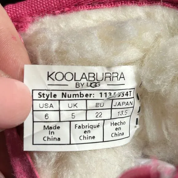 Koolaburra by Ugg Victoria Mini Winter Boots Pink Toddlers 6 1135954T