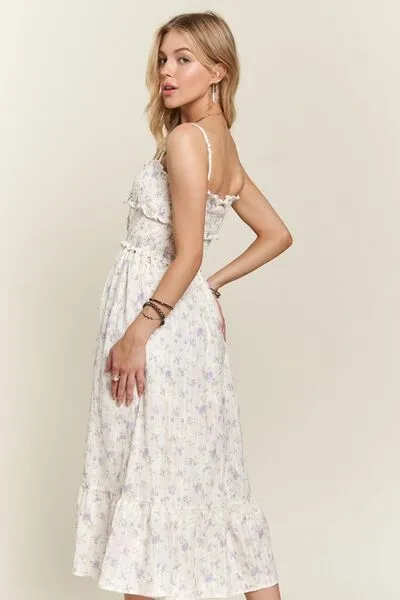 Lavender Floral Sweetheart Cami Dress