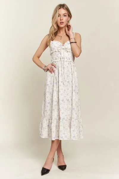 Lavender Floral Sweetheart Cami Dress