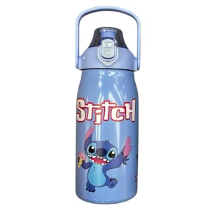 Light-Blue Stitch Stainless Steel Water Bottle