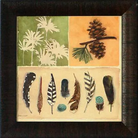 Lodge Collage III: Framed and Texturized Art Print