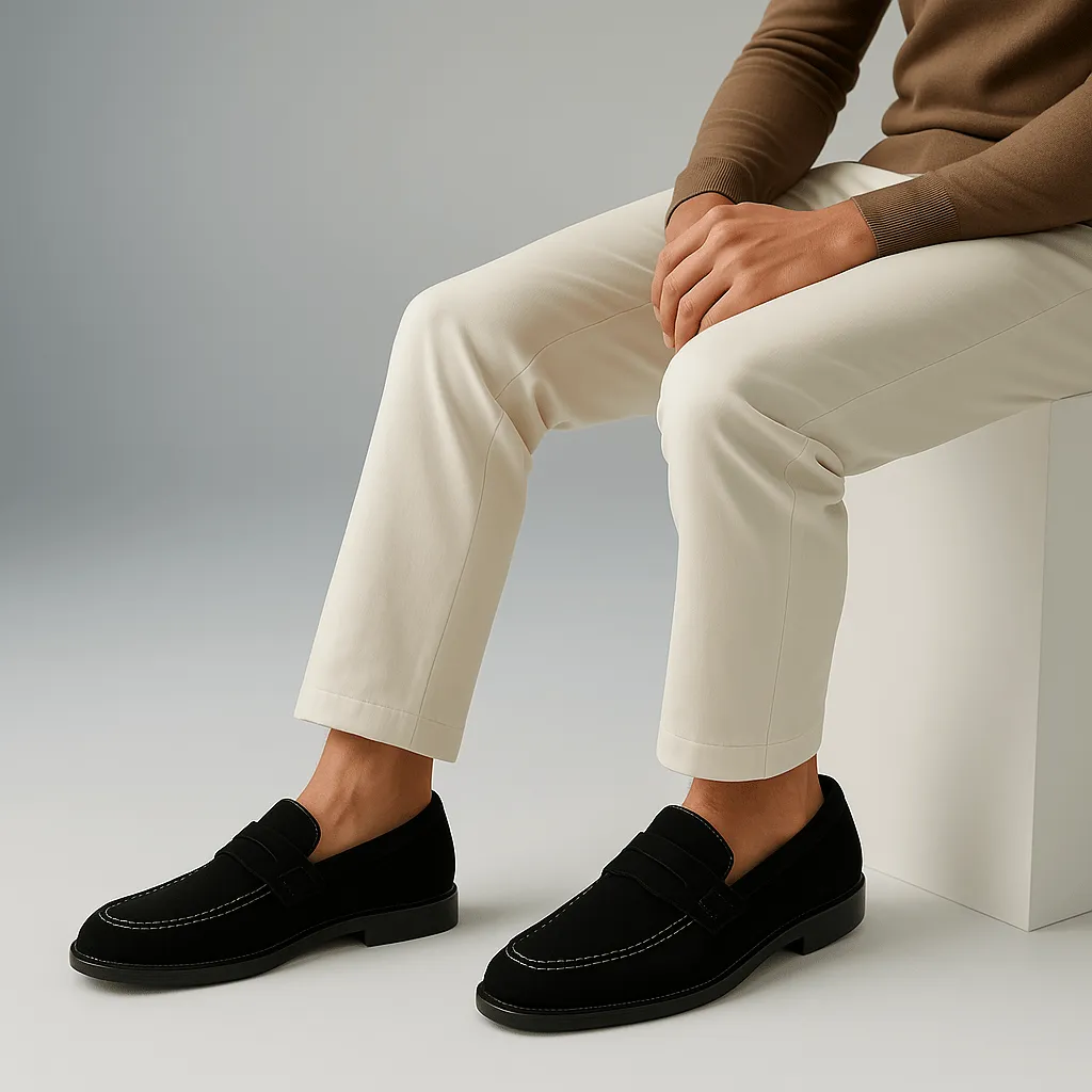 LumiNovi | The Suede Penny Loafers