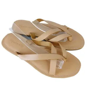 Madewell SZ 7.5 The Boardwalk Thong Sandal in Leather NEW Runs Small