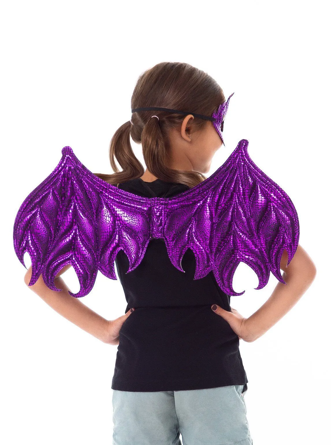 Magenta Dragon Wings & Mask Set