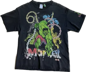 Marvel Multi-Color Graphic Hulk and Chain Tee