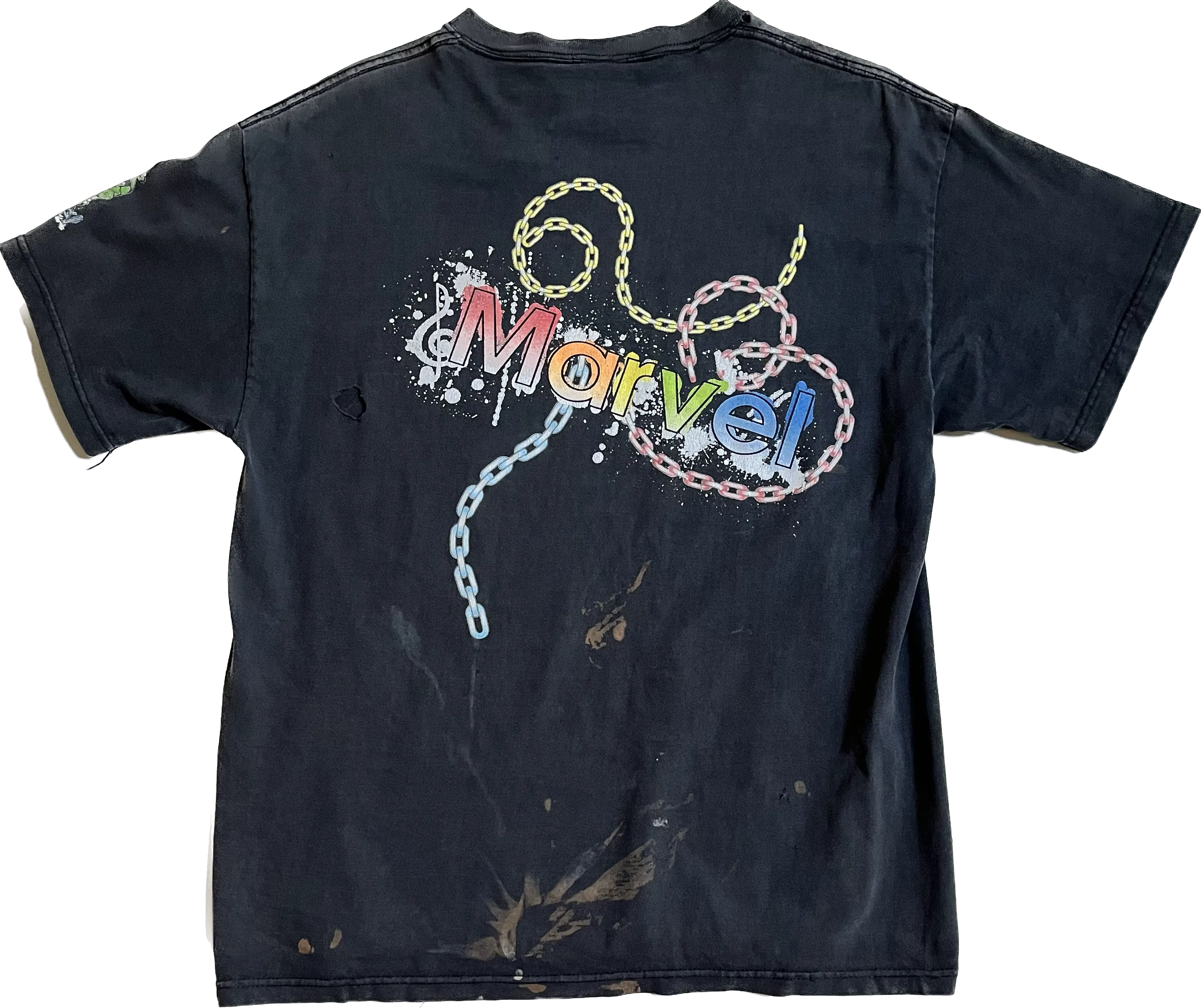 Marvel Multi-Color Graphic Hulk and Chain Tee