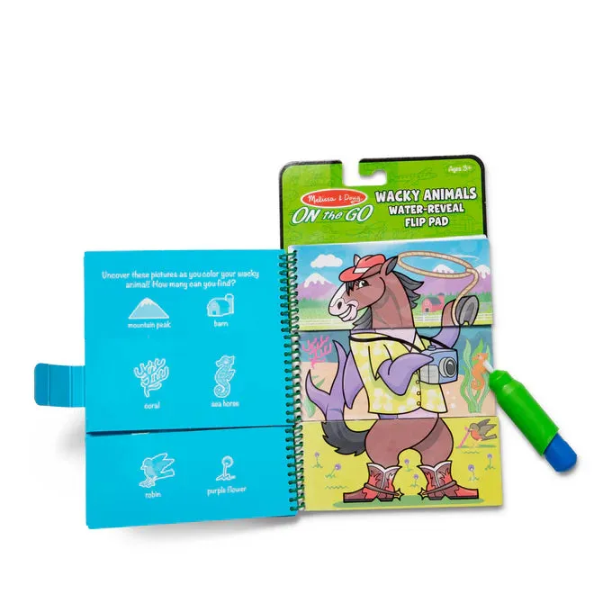 Melissa & Doug Water WOW!® Water-Reveal Flip Pad - Wacky Animals