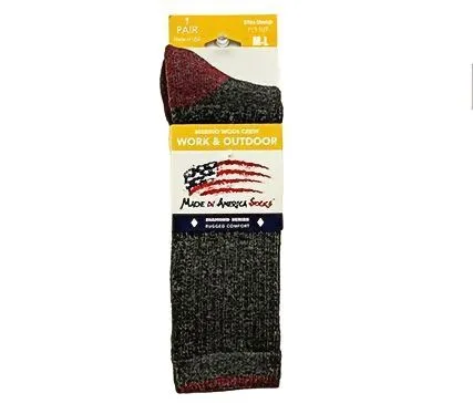 Men's Merino Wool Crew Socks - Size M/L