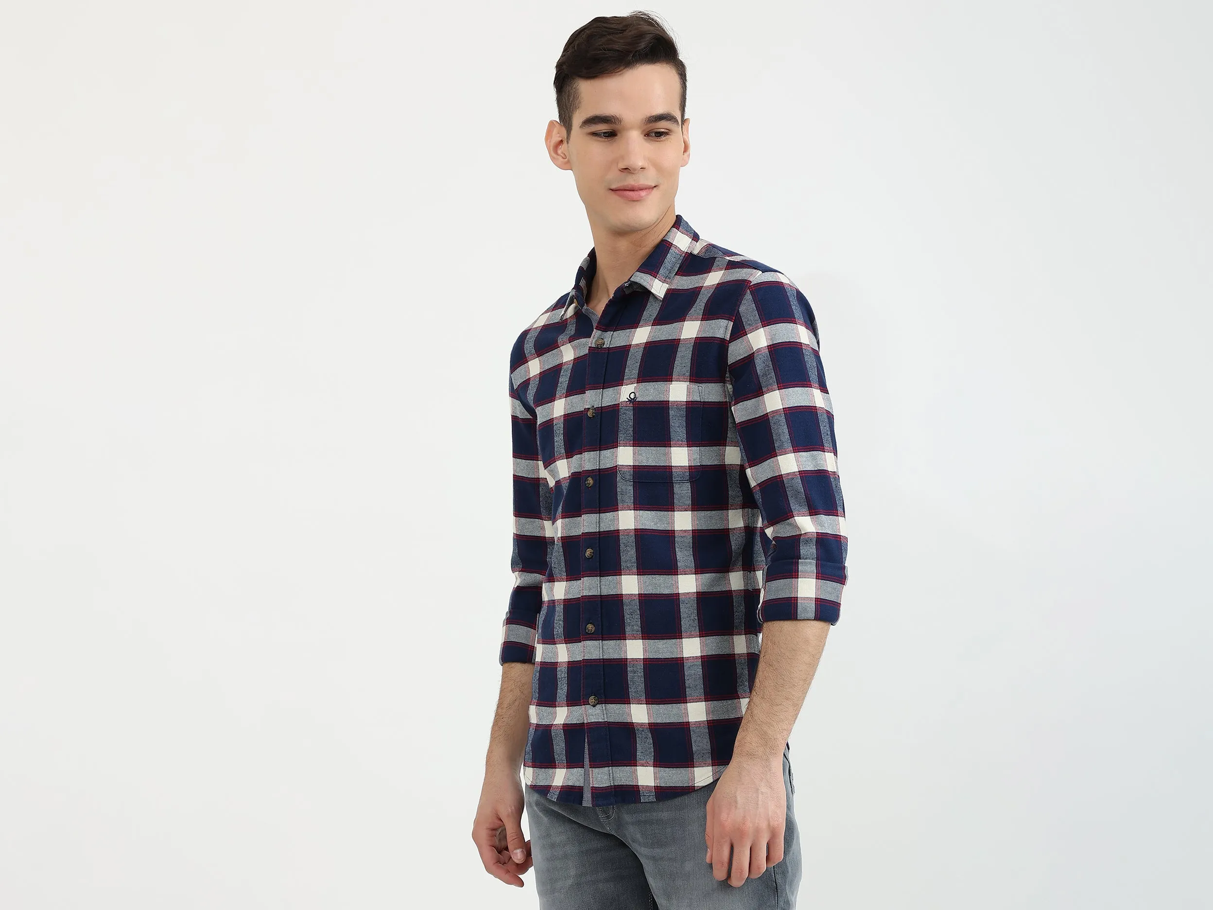 Mens Slim Fit Check Shirt