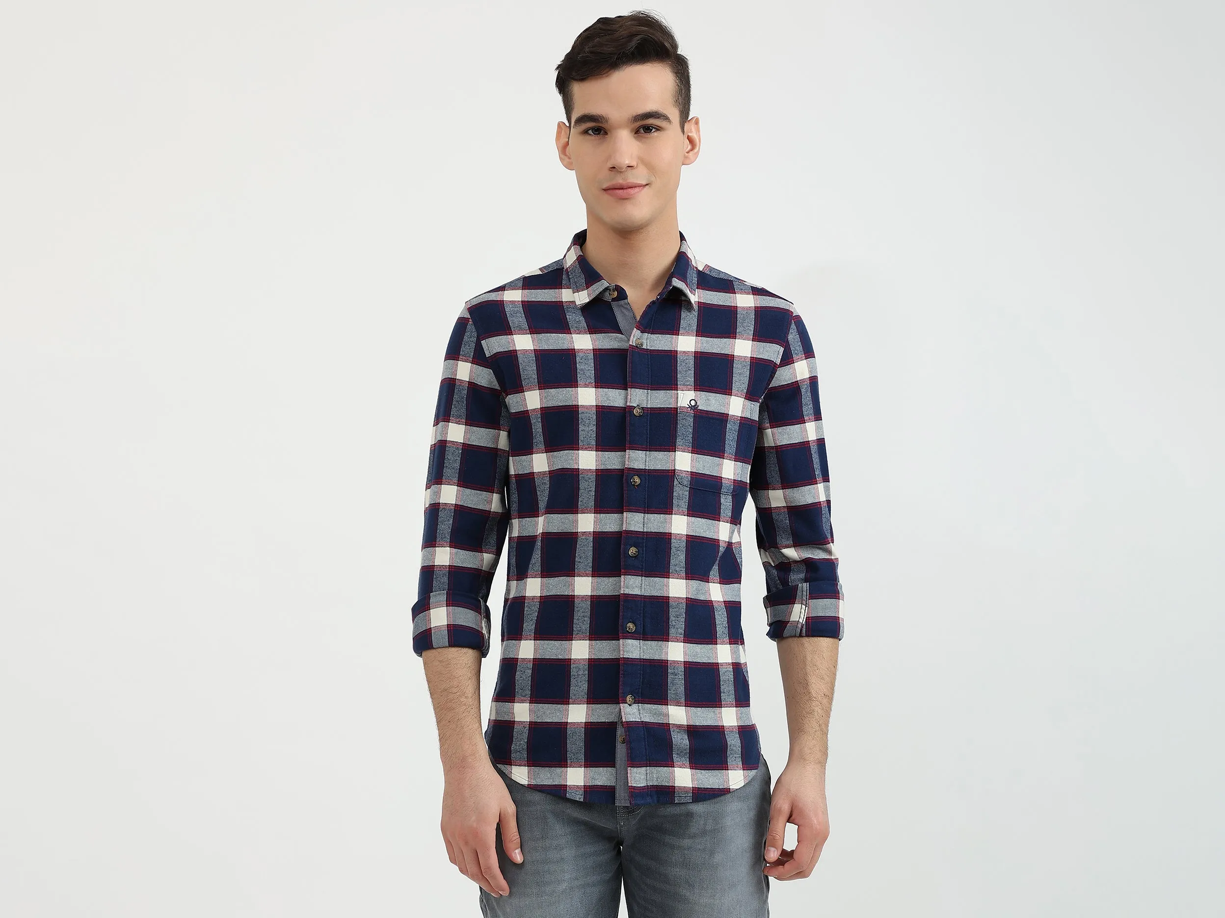 Mens Slim Fit Check Shirt
