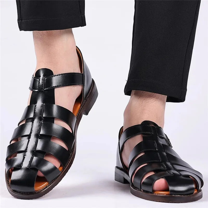 Men's Soft Pointed Toe Hollowed-Out Sandals