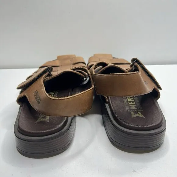 Mephisto Sandals Men sz 9 43 Fishing Brown Desert Self fasteners hook and loop
