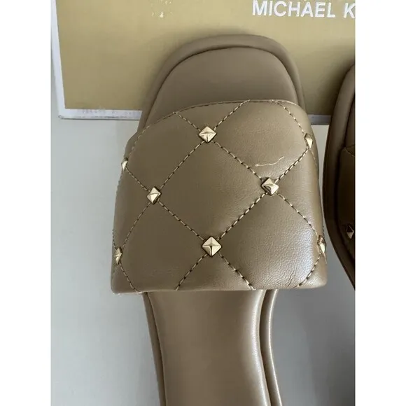 Michael Michael Kors Women's Sandals &amp; Flip Flops Hayworth Slide Camel size 6M
