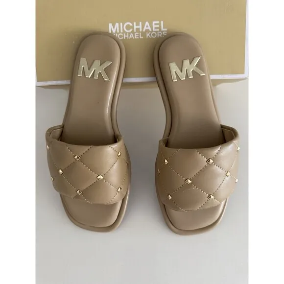Michael Michael Kors Women's Sandals &amp; Flip Flops Hayworth Slide Camel size 6M