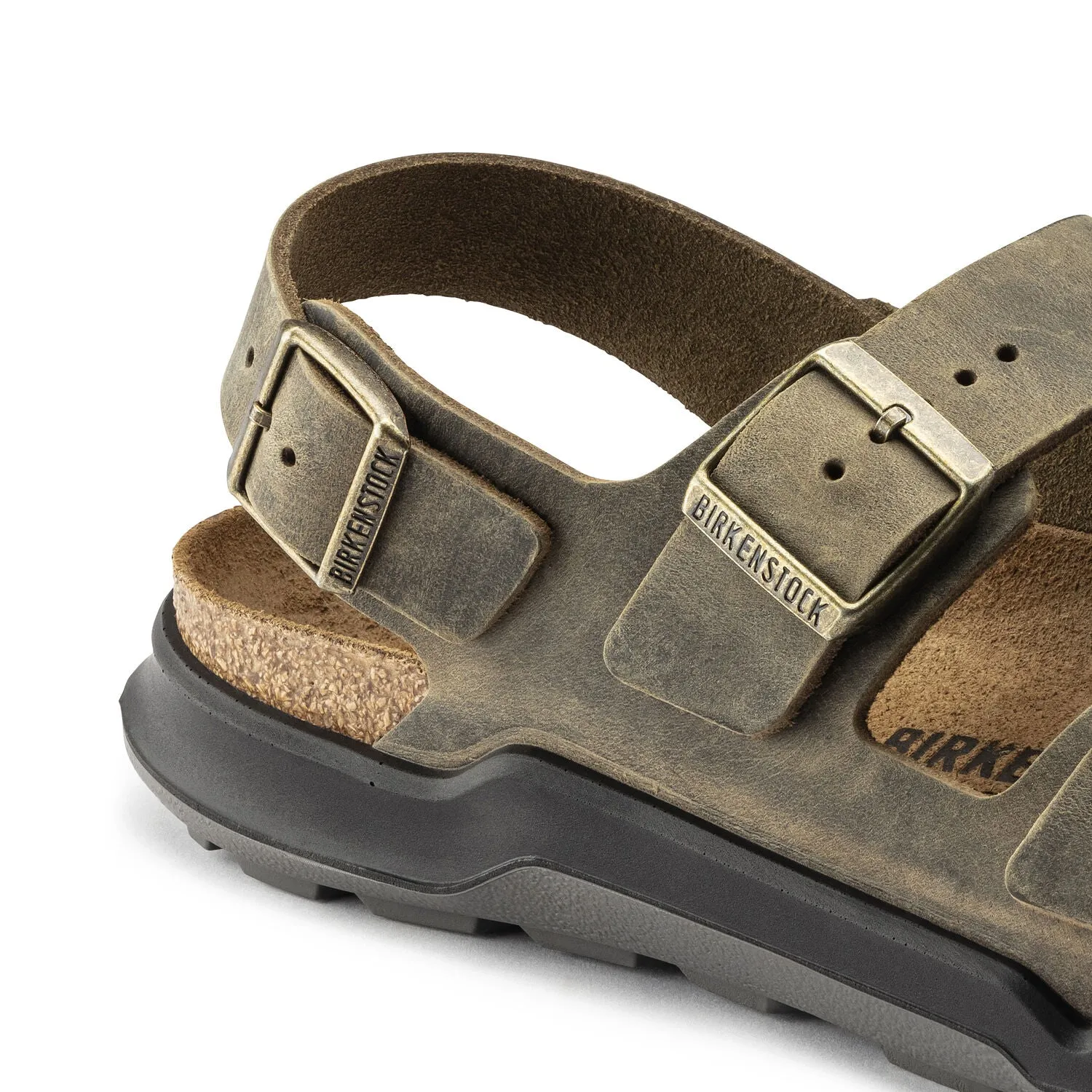 Milano CrossTown Men - Artic Old Faded Khaki Oiled Leather||Milano CrossTown pour hommes - Cuir huilé kaki défraîchi