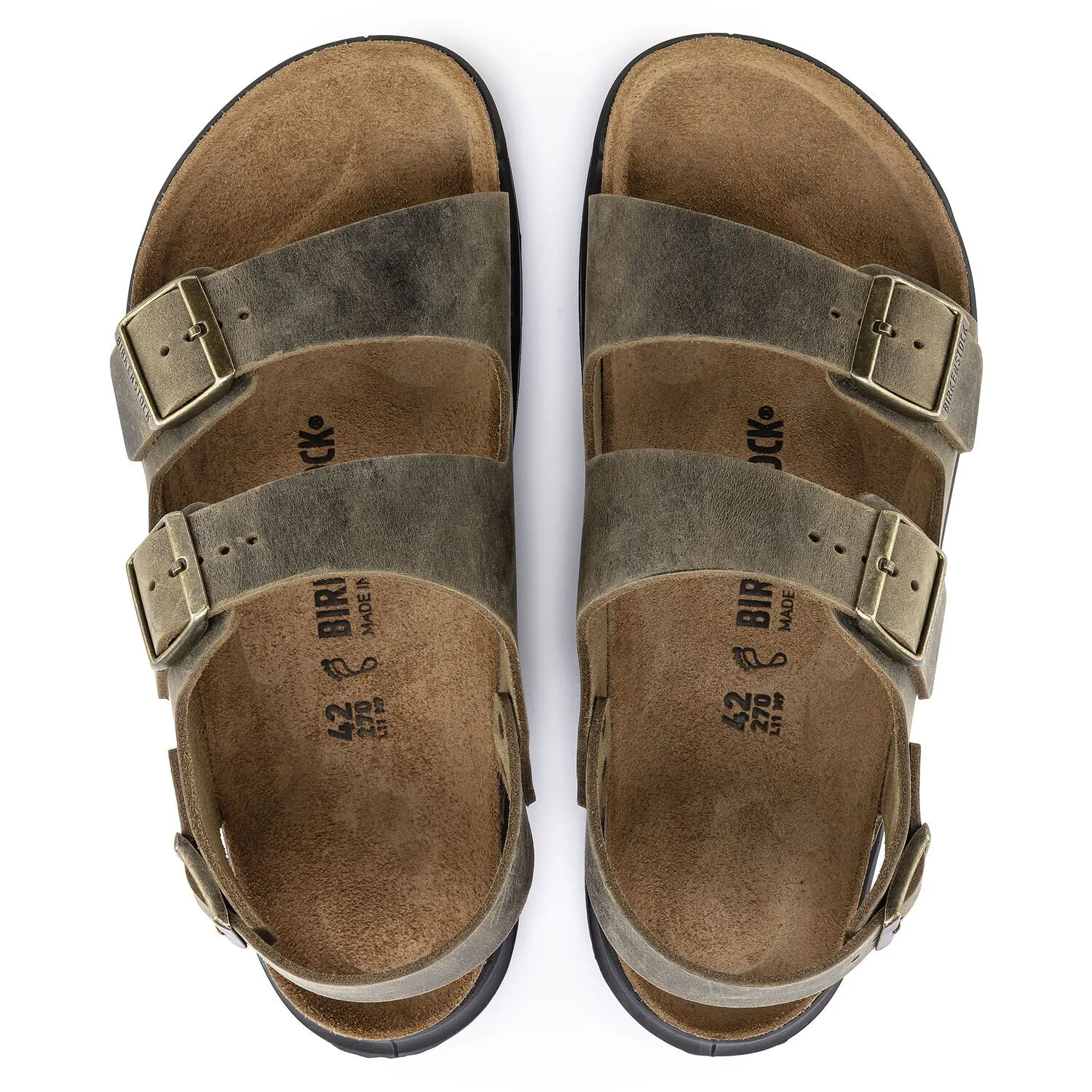 Milano CrossTown Men - Artic Old Faded Khaki Oiled Leather||Milano CrossTown pour hommes - Cuir huilé kaki défraîchi