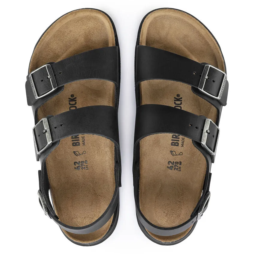 Milano CrossTown Men - Black Oiled Leather||Milano CrossTown pour femmes - Cuir huilé noir