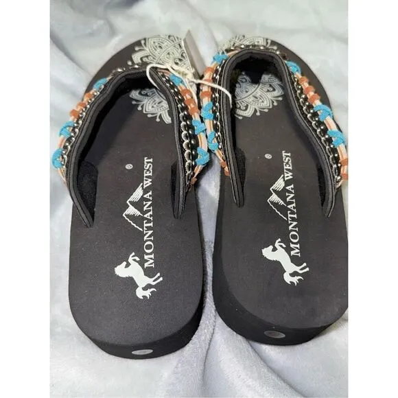 Montell West flip-flops