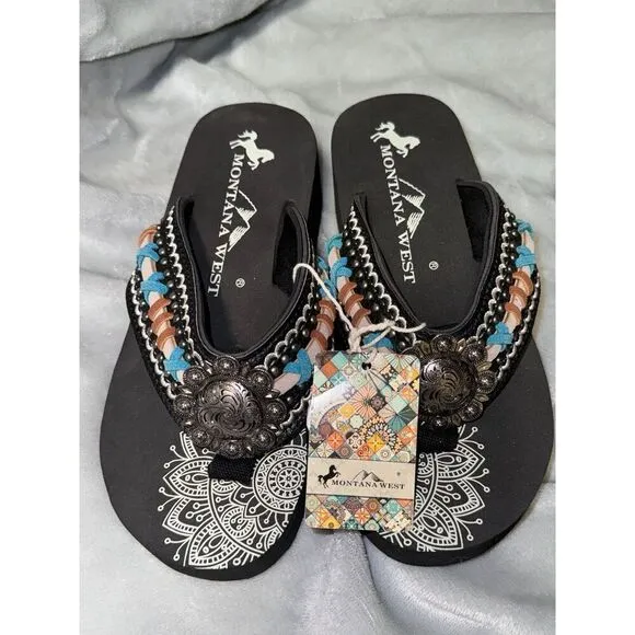 Montell West flip-flops