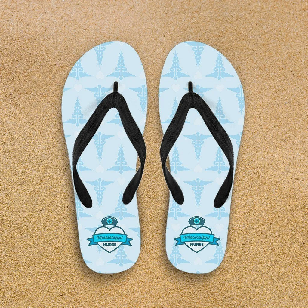 MS Nurse Blue Flip-Flops