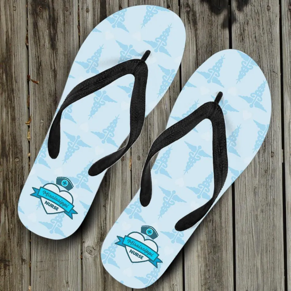 MS Nurse Blue Flip-Flops