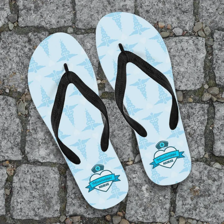 MS Nurse Blue Flip-Flops