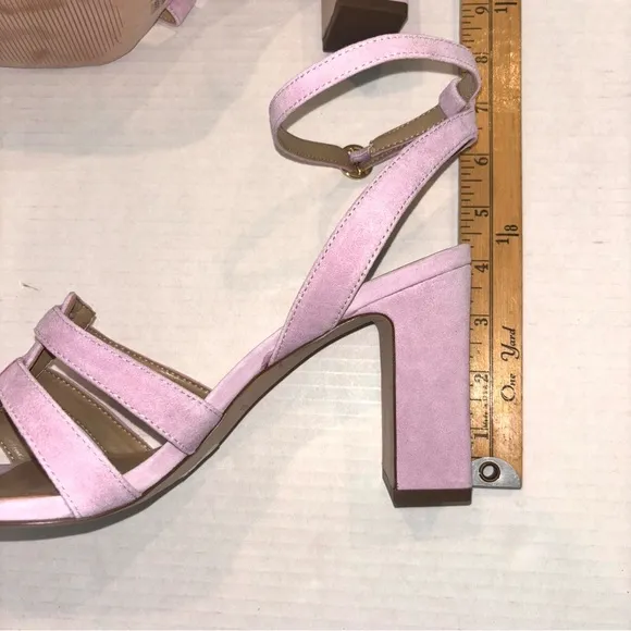 NEW Ann Taylor Annetta Suede Huarache block heel sandals Light Purple‎ size 11