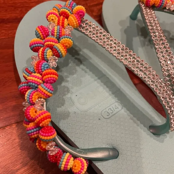 New beautifully detailed flip flops