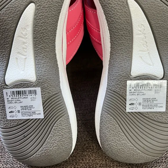 New Clarks Brinkley Cloud Stepper Flora Flip-Flop Women’s Size 9 in Bright Coral
