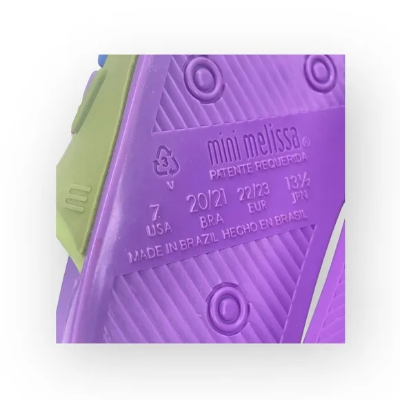 new Mini Melissa ミ★ Disney Pixar Toy Story Scented Sandals ミ★ Lilac Green ミ★ 7