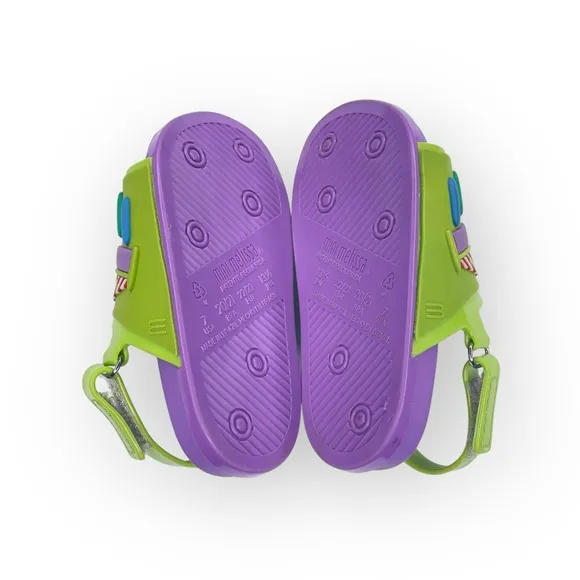 new Mini Melissa ミ★ Disney Pixar Toy Story Scented Sandals ミ★ Lilac Green ミ★ 7